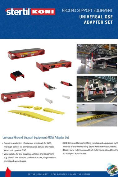 GSE Adapter Set for Ground Support Equipment and Vehicles Lifting